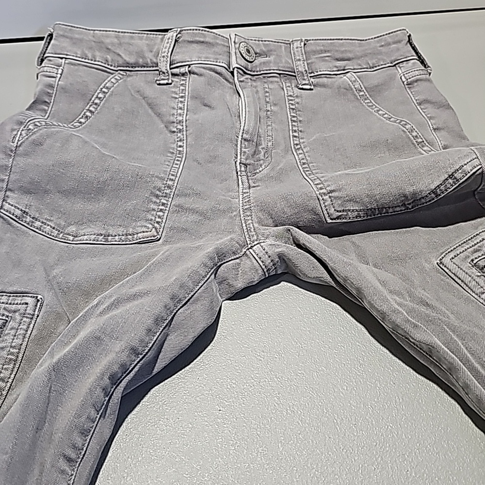 American Eagle next level stretch size 4 gray high rise jeggings - Picture 5 of 8